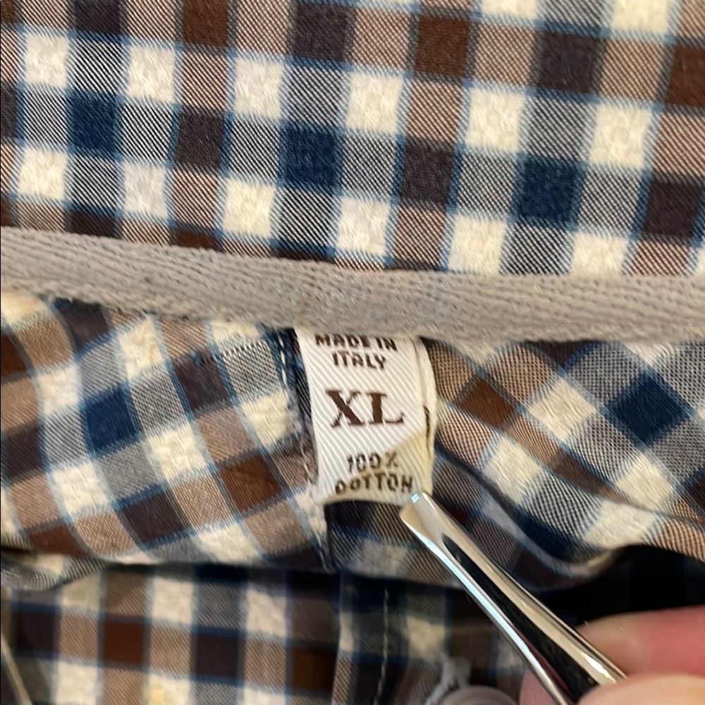 Bruno Cuchinelli Men's Checkered Shirt - XL Slim Fit - Picture 3 of 8